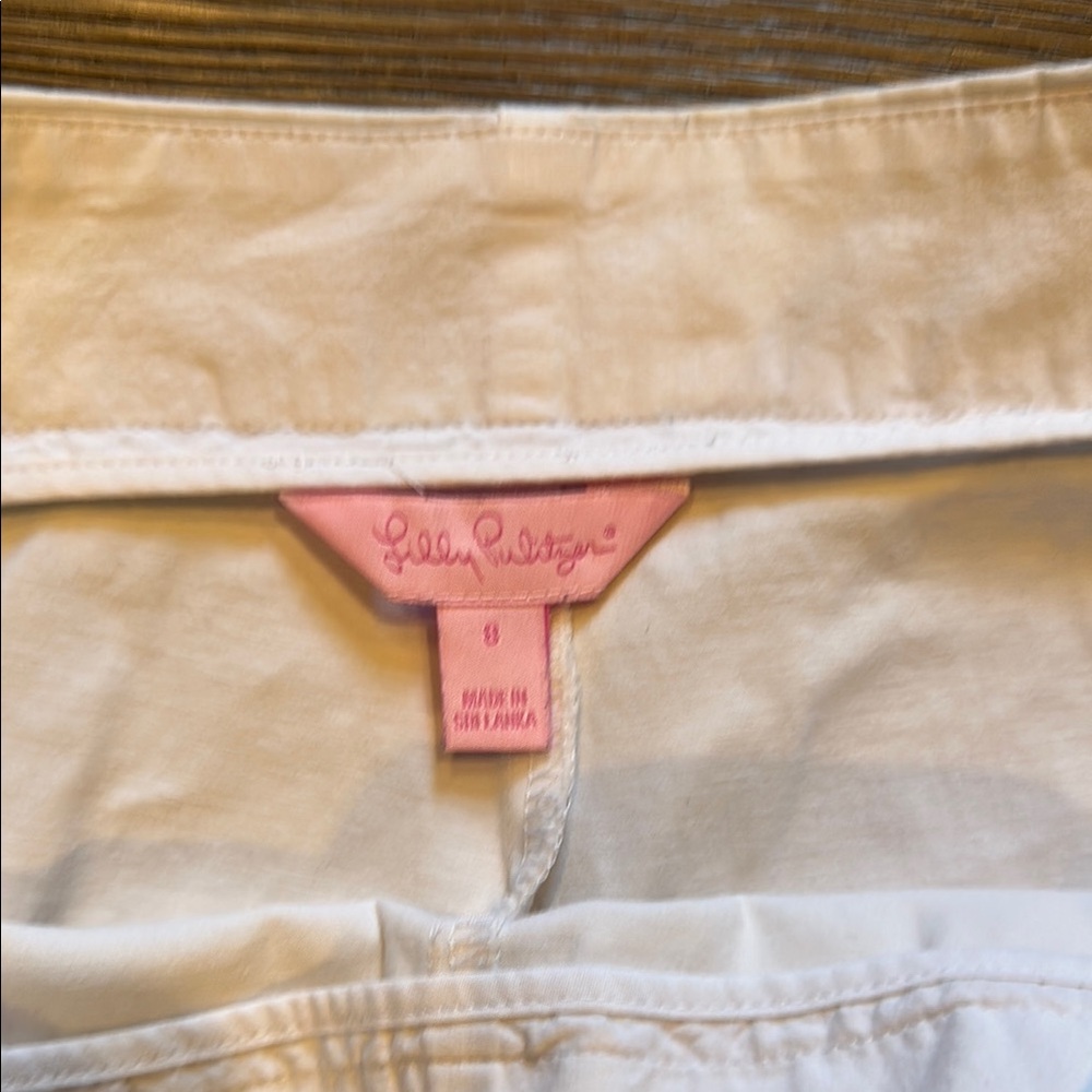 Lilly Pulitzer White and Gold High Waist Shorts - Picture 2 of 4